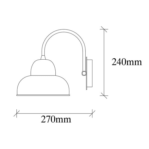 Fekete fali lámpa ø 20 cm Multan – Opviq lights-image-4