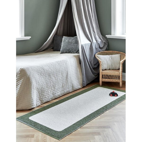 Zöld-krémszínű kültéri-beltéri szőnyeg 70x120 cm Ilda Pine – Pappelina-image-3