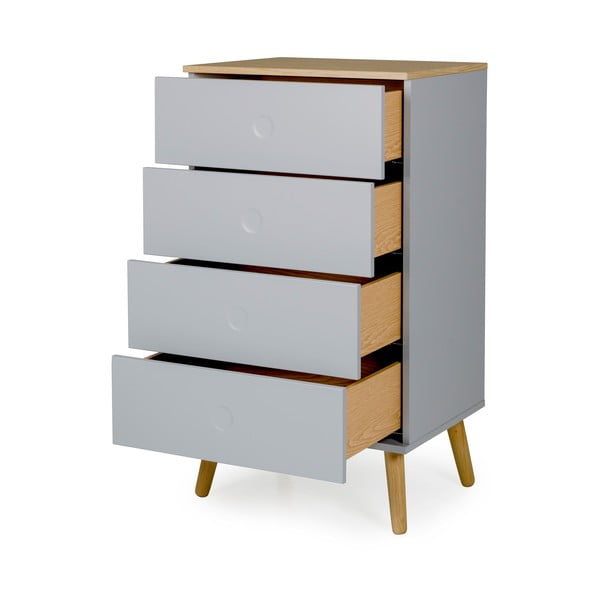 Dot szürke szekrény tölgyfa dekorral, szélesség 55 cm - Tenzo-image-3