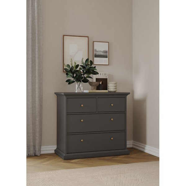 Szürke alacsony komód 96x87 cm Paris – Tvilum-image-1