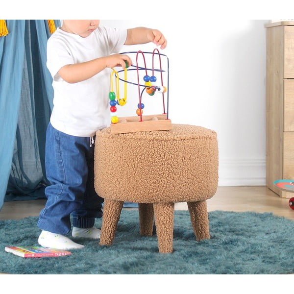 Barna buklé gyerek puff Moouv – Artie-image-4