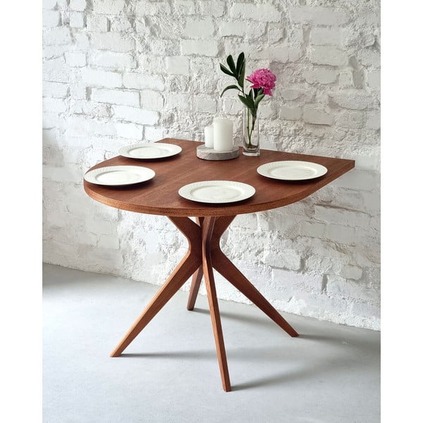 Étkezőasztal tölgyfa dekorral 90x90 cm Jubi – Ragaba-image-1