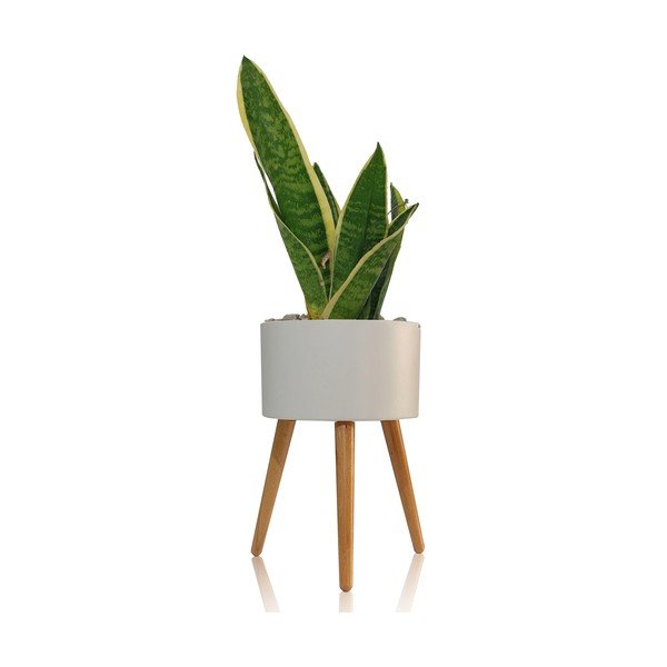 Calla fehér önöntözős virágtartó, ø 33 cm - Tomasucci-image-1