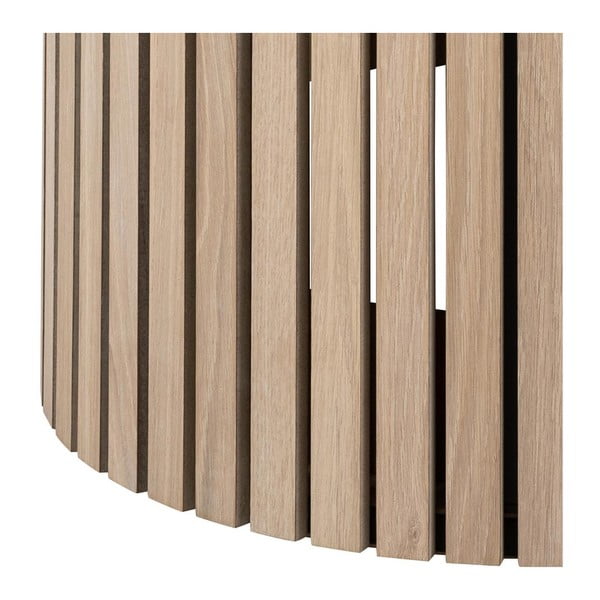 Kerek étkezőasztal tölgyfa dekoros asztallappal ø 120 cm Linley – Actona-image-4