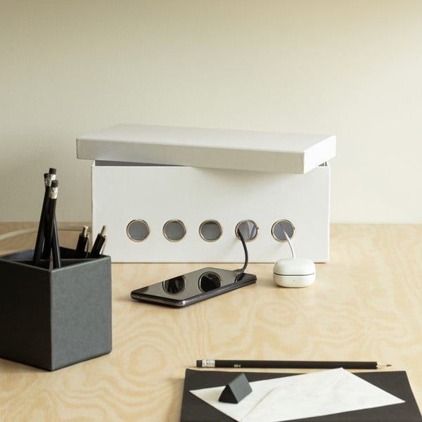 Fehér karton rendszerező kábelekhez Cordy Paper Laminate – Bigso-image-1