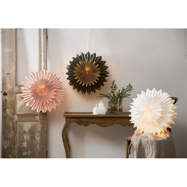 Rózsaszín karácsonyi fénydekoráció ø 50 cm Crystal - Star Trading-image-1