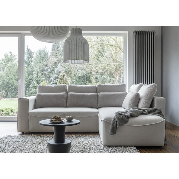 Krémszínű kinyitható sarokkanapé (variálható) Homely Tommy – Miuform-image-1