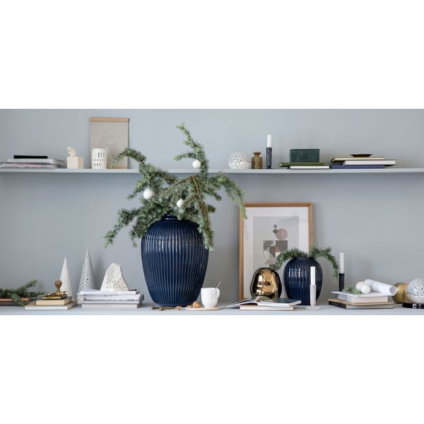 Hammershoi fehér agyagkerámia gyertyatartó, magasság 12 cm - Kähler Design-image-3