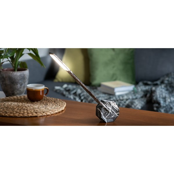 Fekete LED asztali lámpa (magasság 38 cm) Octagon One – Gingko-image-4
