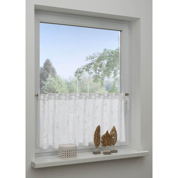 Fehér átlátszó függöny 45x140 cm - Gardinia-image-2