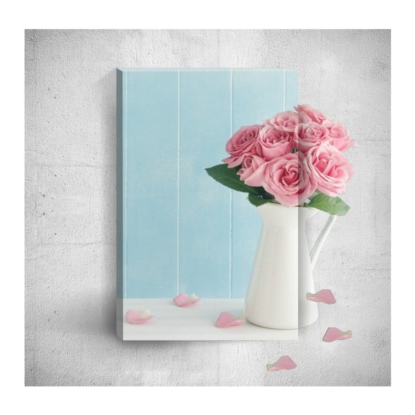 Pink Roses 3D fali kép, 40 x 60 cm - Mosticx