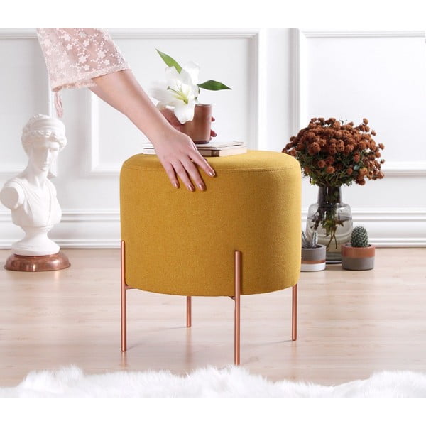 Mustársárga puff Copper – Artie-image-1