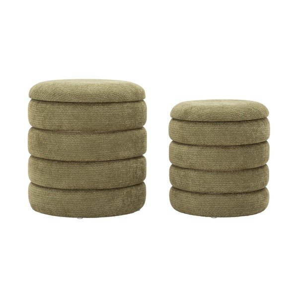 Khaki puff szett 2 db-os Nordic Style – Mauro Ferretti
