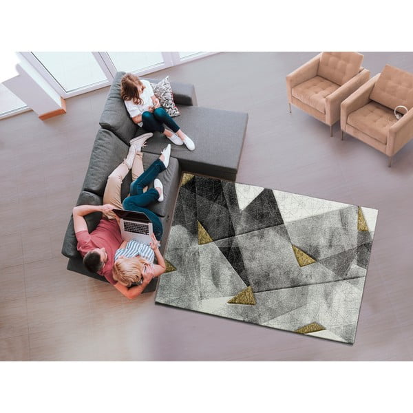 Bianca Grey szürke-sárga szőnyeg, 60 x 120 cm - Universal-image-1