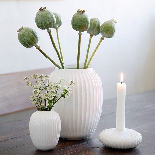 Hammershoi fehér porcelán gyertyatartó, ⌀ 11,5 cm - Kähler Design-image-1