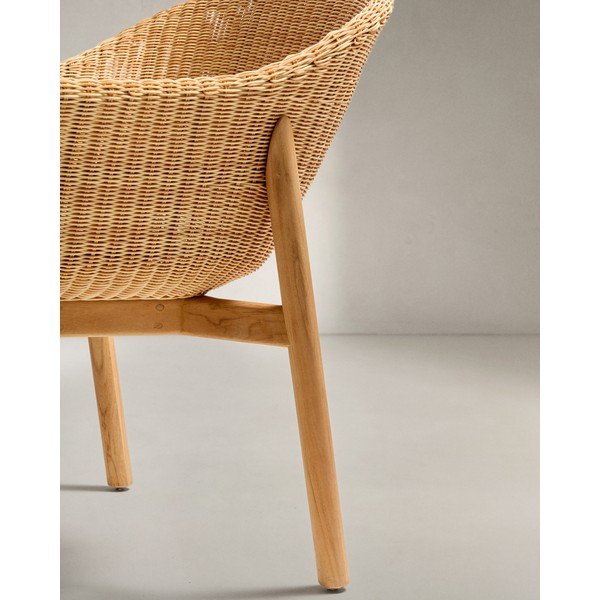 Natúr színű rattan kerti szék Galea – Kave Home-image-2