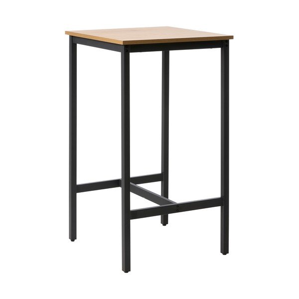 Bárasztal tölgyfa dekorral 60x60 cm Cesura – Unique Furniture