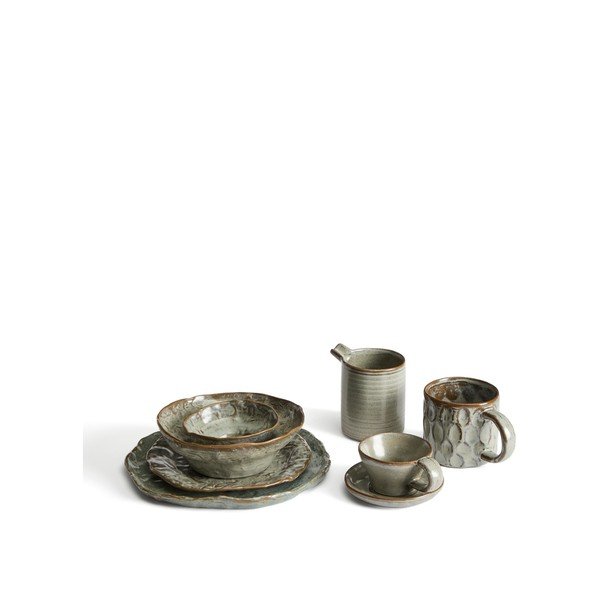 Szürke kerámia desszertes  tányér ø 21 cm Alenia – Kave Home-image-3