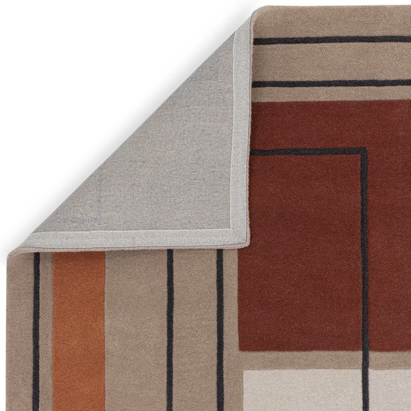 Téglavörös-bézs gyapjú szőnyeg 120x170 cm Reef – Asiatic Carpets-image-4