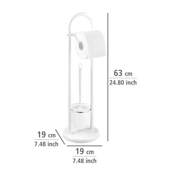 Siena fehér WC-kefe és WC-papír tartó - Wenko-image-1