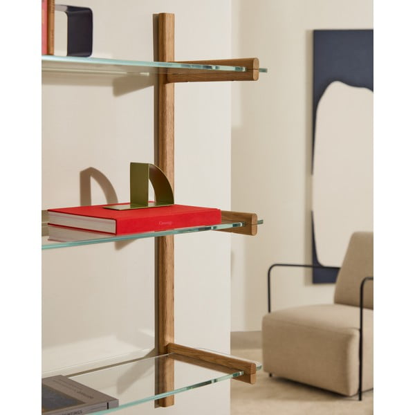 Natúr színű üveg moduláris polcrendszer 110x98x30,5 cm Sitra – Kave Home-image-1