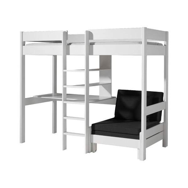 Highsleeper fehér magasított ágy tárolóhellyel - Vipack