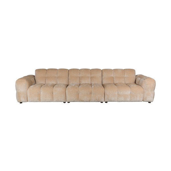 Bézs bársony moduláris kanapé 364 cm Hackman – Dutchbone