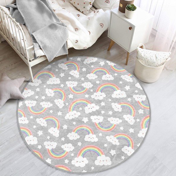 Szürke gyerek szőnyeg ø 120 cm Comfort – Mila Home-image-3