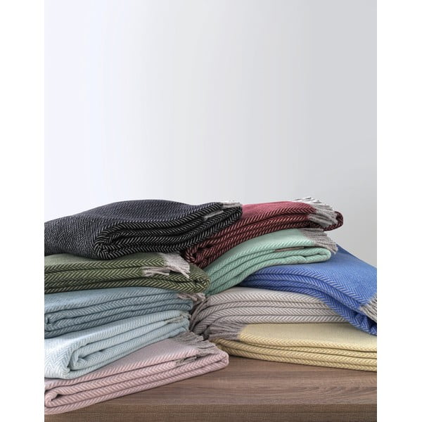 Skyline II azúrkék pléd, 140 x 180 cm - Euromant-image-2