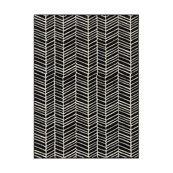 Velvet fekete szőnyeg, 120x170 cm - Ragami