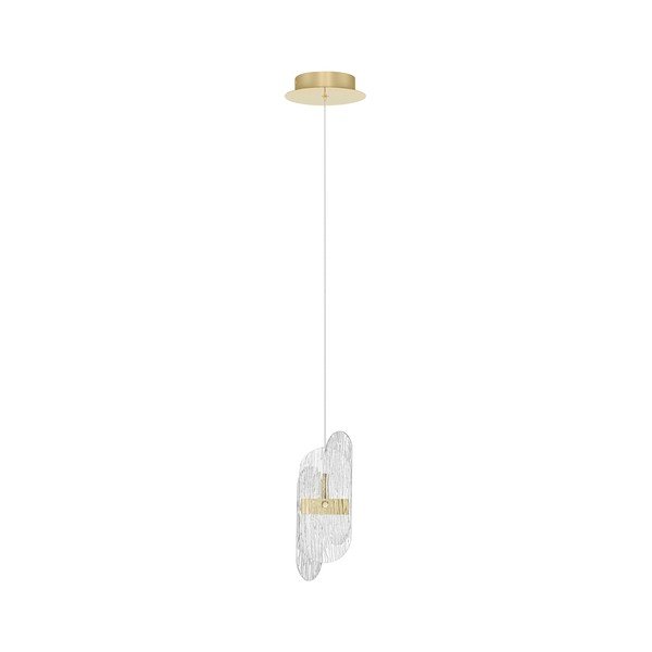 Sárgaréz színű fém LED dimmelhető függőlámpa üveg búrával ø 14 cm Lucien – Nova Luce