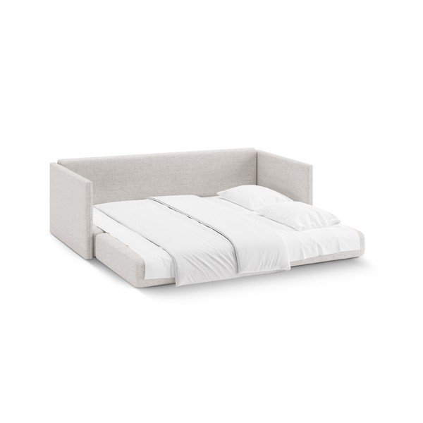 Bézs zsenília kinyitható kanapé 209 cm Shannon – Cosmopolitan Design-image-3