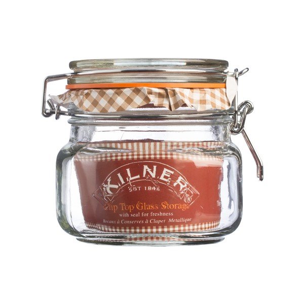 Szögletes, csatos befőttes üveg, 0,5 l - Kilner
