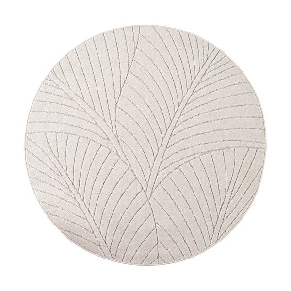 Krémszínű kerek kültéri-beltéri szőnyeg ø 120 cm Nova 1203 – Ayyildiz Carpets