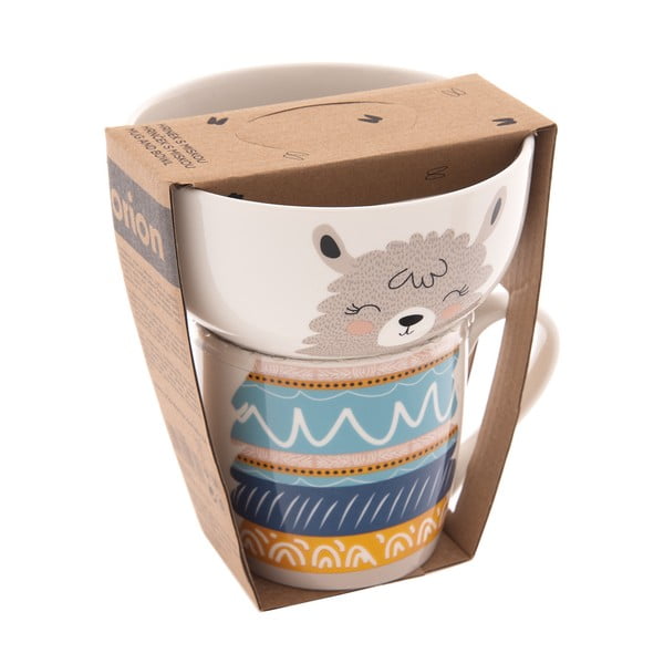 Porcelán bögre és tálka szett 2 db-os 350 ml – Orion-image-4