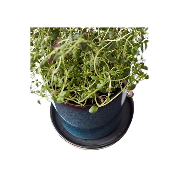 Kőedény kaspó ø 10 cm Gastro Dark Blue/Black – Bitz-image-2