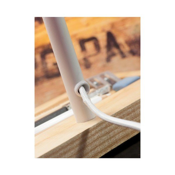 Fehér-natúr színű asztali lámpa fém búrával (magasság 40 cm) Cambridge – it's about RoMi-image-1