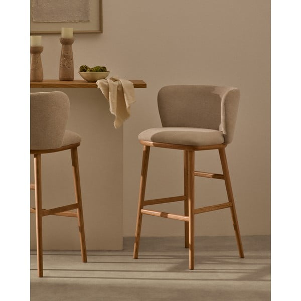 Bézs bárszék (ülésmagasság 75,5 cm) Ciselia – Kave Home-image-1