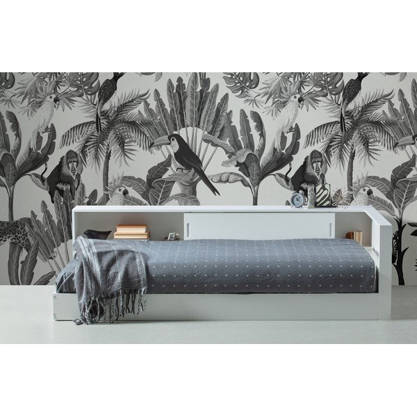 Connect fehér borovi fenyő egyszemélyes ágy, 90 x 200 cm - WOOOD-image-1