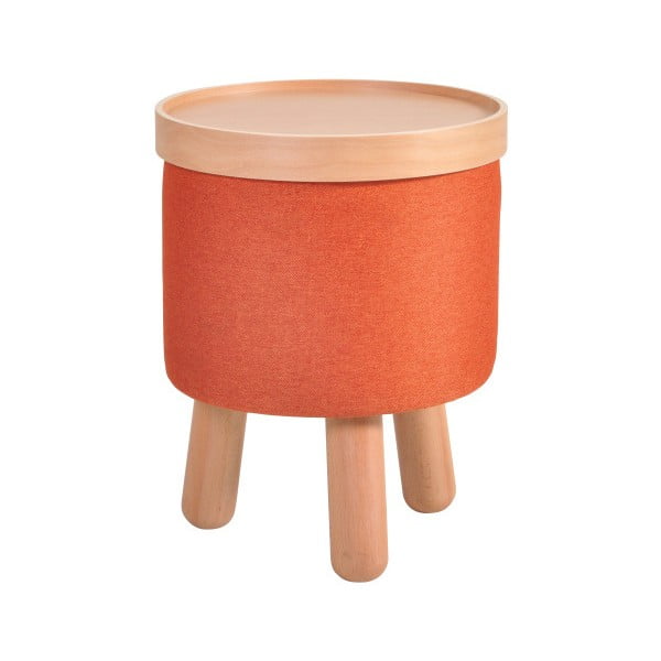 Molde narancssárga ülőke bükkfa elemekkel és levehető ülőlappal, ⌀ 35 cm - Garageeight