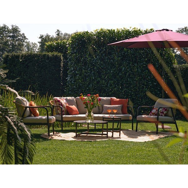 Bézs alumínium ötszemélyes kerti lounge szett Nice – Hartman-image-1