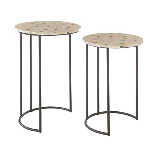 Kerek tárolóasztal szett 2 db-os ø 38 cm Halle – Premier Housewares