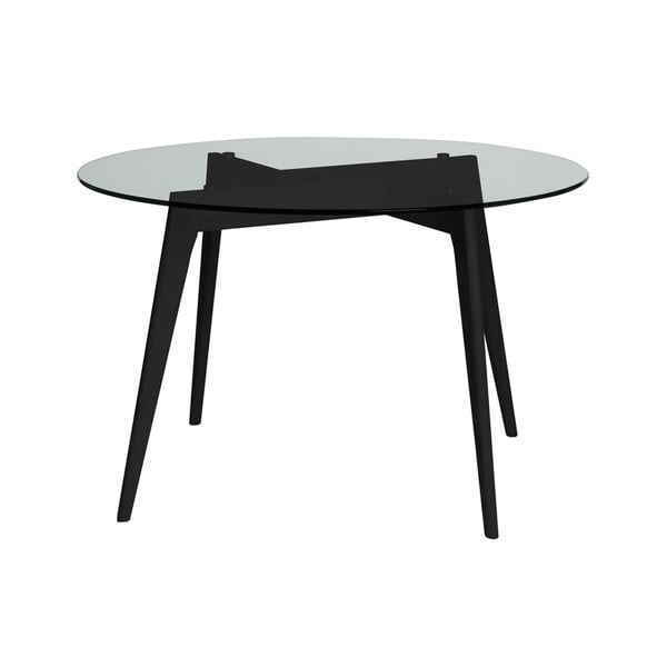 Janis kerek étkezőasztal fekete lábakkal, ⌀ 120 cm - Marckeric