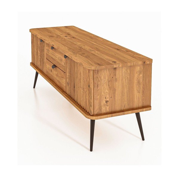 Natúr színű tölgyfa alacsony komód 144x57 cm Kula – The Beds-image-3