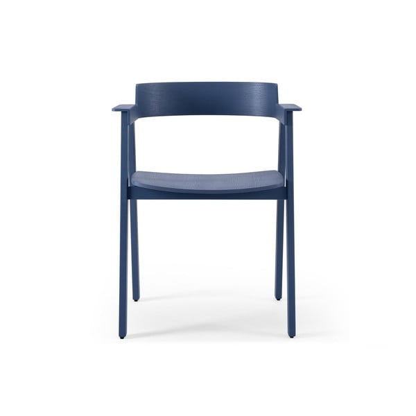 Kék tölgyfa karfás étkezőszék Flip – Gazzda-image-2