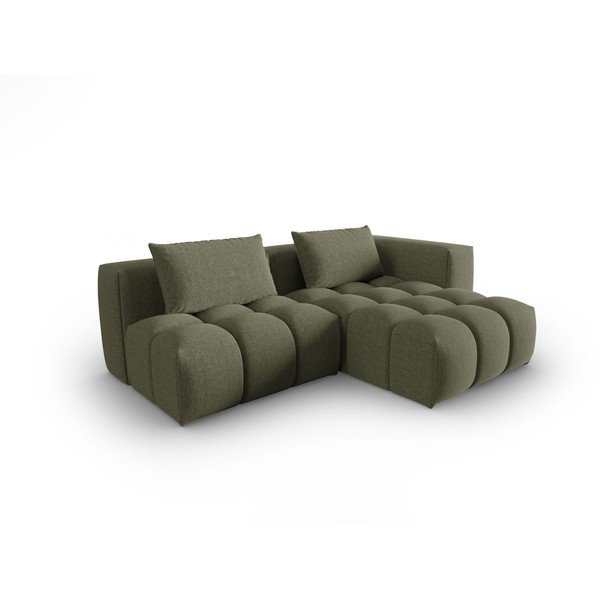 Sötétzöld sarokkanapé (jobb oldali-heverő résszel) Verona – Cosmopolitan Design