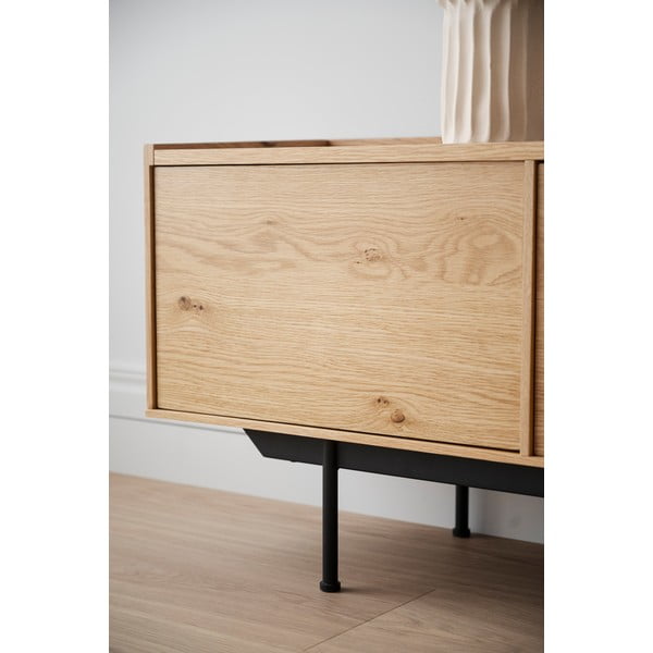 Natúr színű TV-állvány tölgyfa dekorral 160x56 cm Brewerton - Rowico-image-4