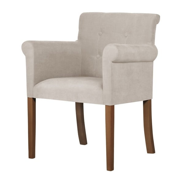 Flacon fehér bükkfa szék, sötétbarna lábakkal - Ted Lapidus Maison