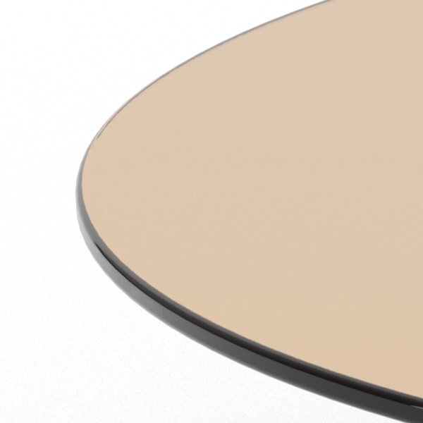 Barna üveg kerek dohányzóasztal ø 80 cm Samos – Actona-image-4