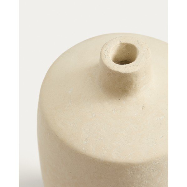 Krémszínű papírmasé váza (magasság 26 cm) Mireni – Kave Home-image-3
